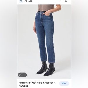 AGOLDE pinch waist high rise kick flare jeans